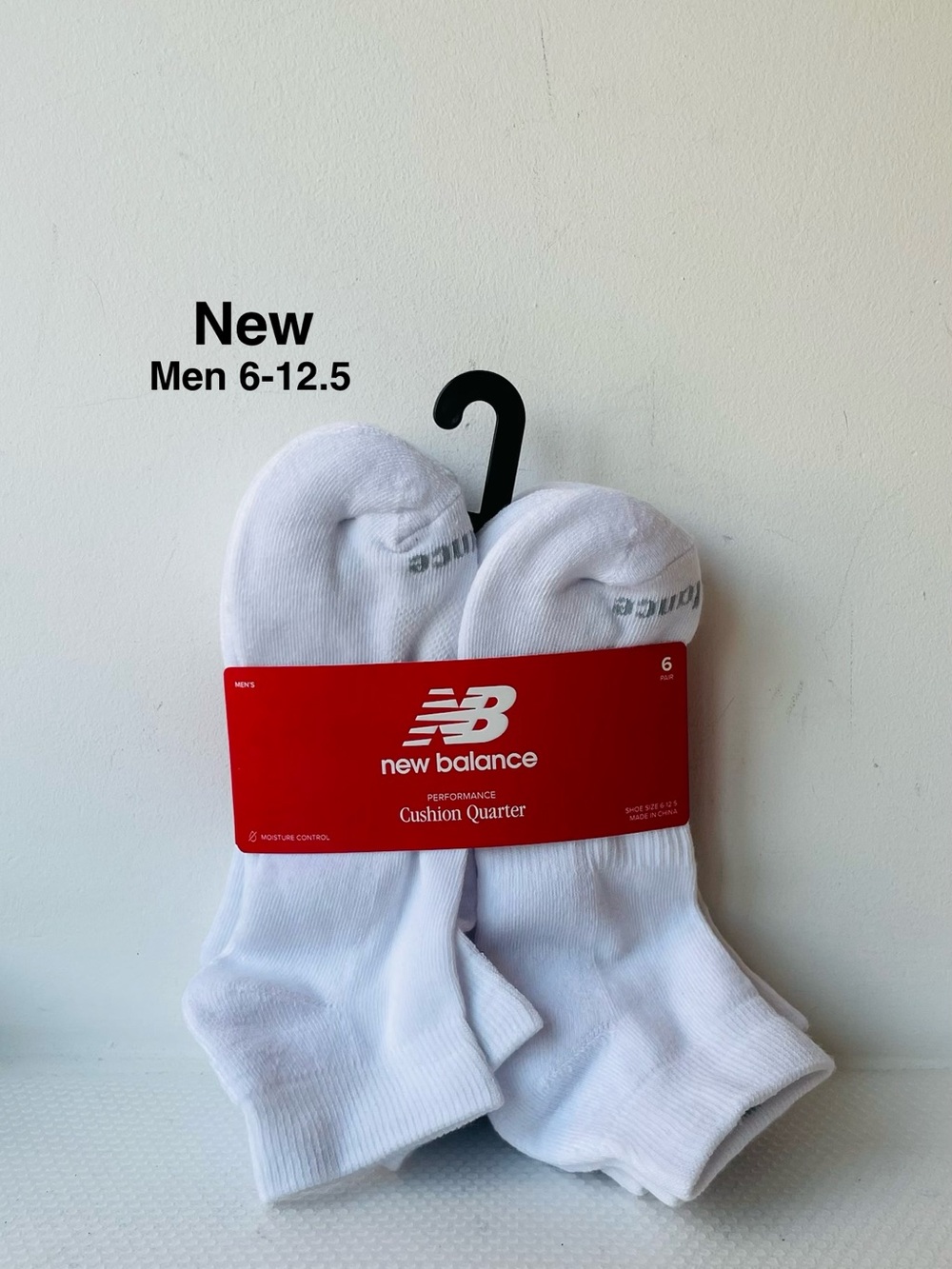 NEW New Balance Performance Cushion Quarter Men's Socks 6 - 12.5 6pairs⭐️⭐️⭐️